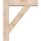 Ekena Millwork Traditional Block Smooth Bracket w/ Offset Brace, Douglas Fir, 7 1/2"W x 34"D x 40"H BKT0806X34X40TRA05SDF - alternate 3
